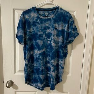 Hollister Men's Blue Tie-dye Shirt